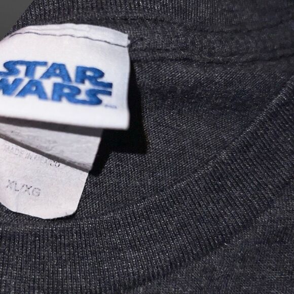 Star Wars Men T-Shirt Gray Darth Vader Motorcycle Graphic Tee Size XL #125 - Picture 3 of 4